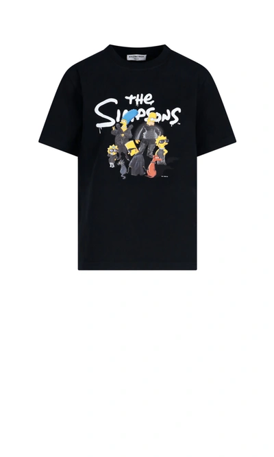 Shop Balenciaga 'the Simpsons' T-shirt