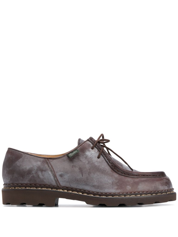 Paraboot Michael& Leather Laced Shoes In Brown | ModeSens