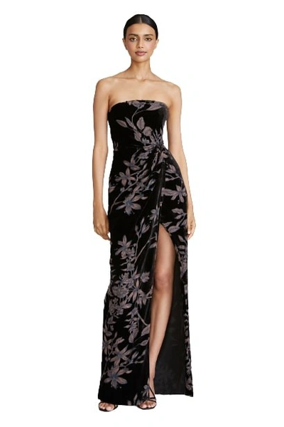 Shop Theia Janette Strapless Column Gown In Black