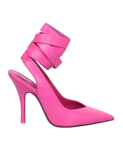 Shop Attico Slingback Sandals In Pink