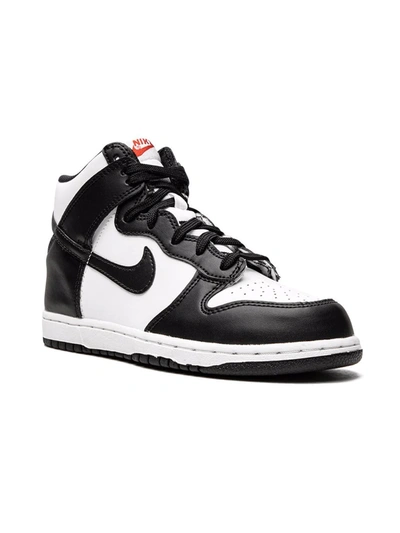 Shop Nike Dunk High "panda" Sneakers In Black