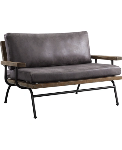 Furniture Of America Bonna Upholstered Loveseat In Ash Brown