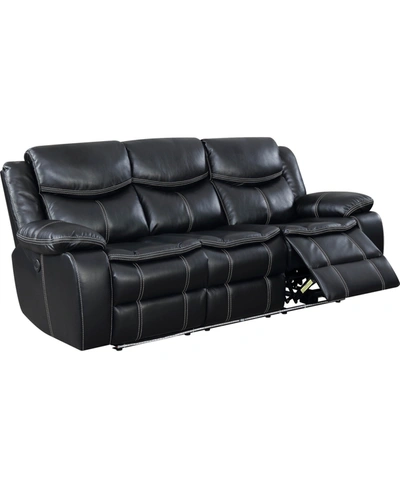 Shop Furniture Of America Venni Power Reclining Sofa In Black