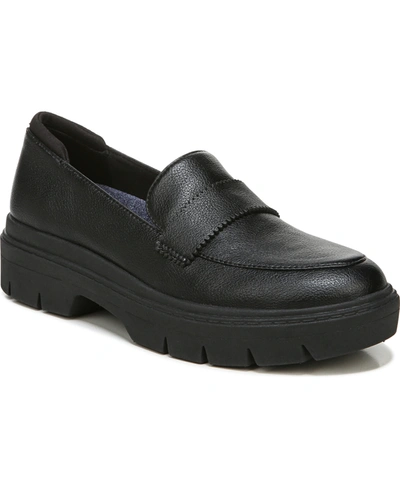 Shop Dr. Scholl's Women's Check In Slip-ons In Black Faux Leather