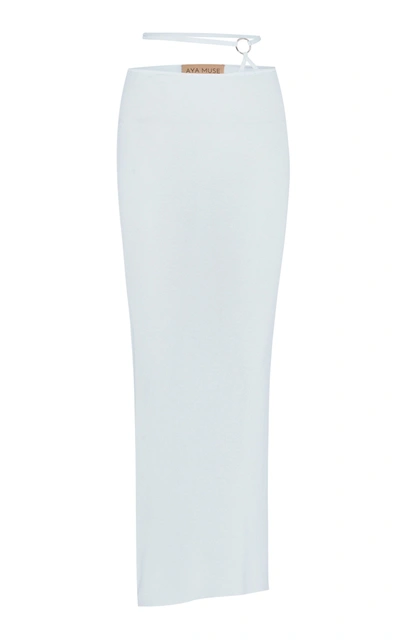 Shop Aya Muse Women's Amalfi Knit Maxi Skirt In White