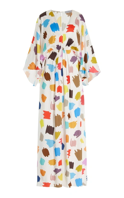 Shop Halpern Women's Printed Jersey Maxi Caftan Dress In Multi