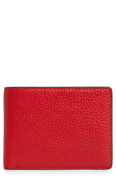 Shop Bosca Monfrinti Leather Wallet In Red