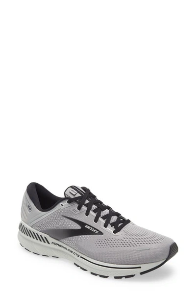 Shop Brooks Adrenaline Gts 21 Running Shoe In Grey/grey