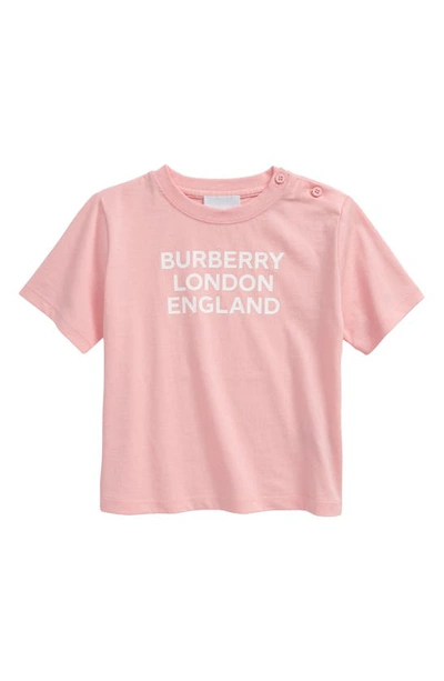 Shop Burberry Logo Graphic Tee In Candy Pink