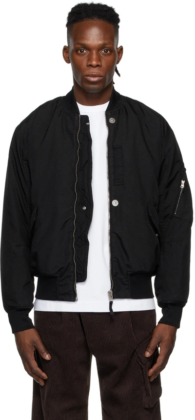 Shop Stone Island Shadow Project Black Bomber Jacket In V2029 Black