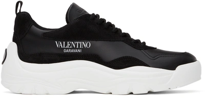 Shop Valentino Black Gumboy Sneakers In Nero/nero/nero-nero-