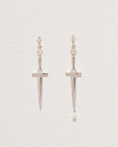 Pamela Love Dagger Earrings In Silver