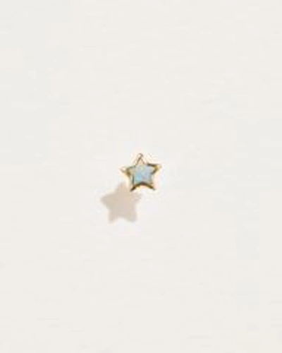 Pamela Love Piercing Star Stud In Gold/blue