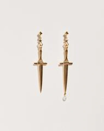Pamela Love Dagger Drop-style Earrings In Gold