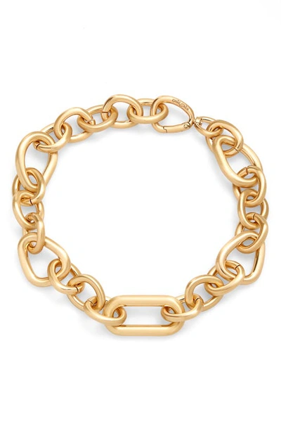 Shop Cult Gaia Reyes Chain Necklace In Brushed Brass