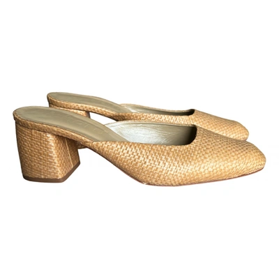 Pre-owned Amélie Pichard Leather Mules & Clogs In Gold | ModeSens