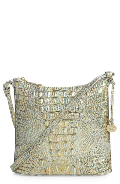 Shop Brahmin Katie Croc Embossed Leather Crossbody Bag In Hologram