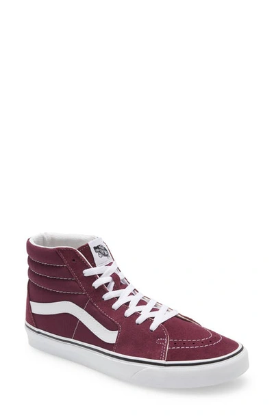 Shop Vans Sk8-hi Sneaker In Grape Wine/ True White