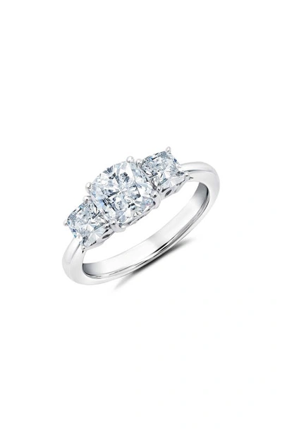 Shop Crislu 3-stone Cubic Zirconia Ring In Platinum