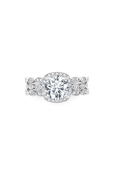 Shop Crislu Cubic Zirconia Halo Stack Ring In Platinum