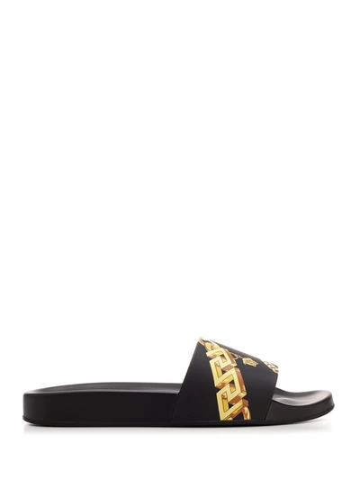 Shop Versace Women's Black Pvc Sandals