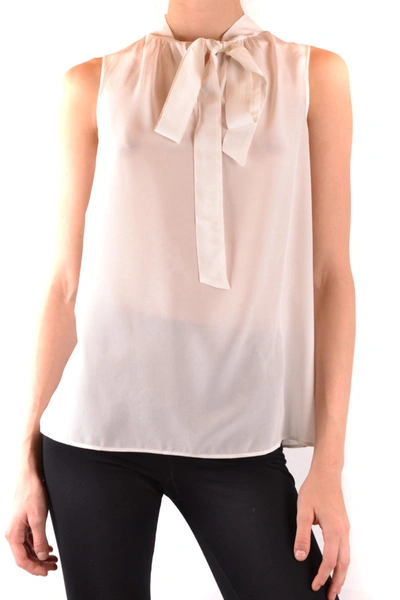 Shop Boutique Moschino Women's White Silk Top