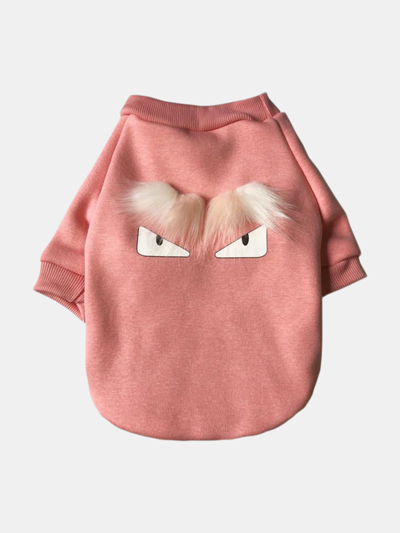 Shop Miamore Fur Baby Dog Sweatshirt In Pink