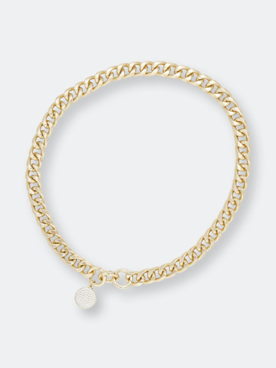 Shop Ettika Crystal Disc Charm And 18k Gold Plated Chain Necklace
