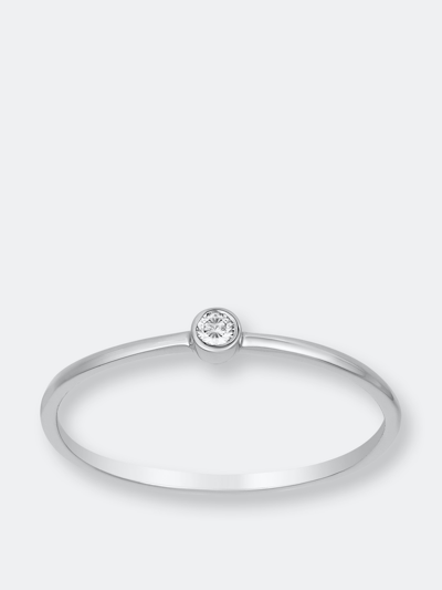 Shop Ariana Rabbani Single Diamond White Gold Ring