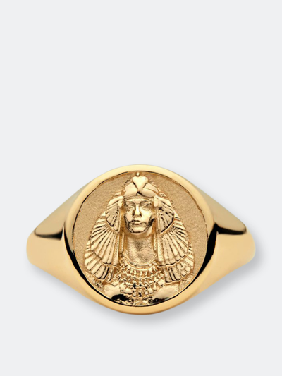 Shop Awe Inspired Cleopatra Signet Ring In Gold