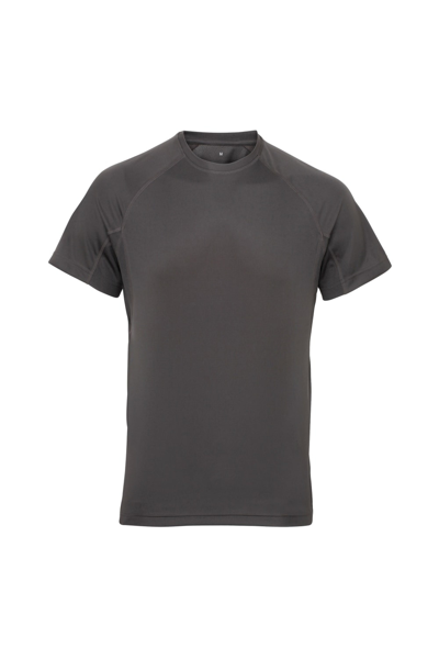 Shop Tridri Tri Dri Mens Panelled Short Sleeve T-shirt (charcoal) In Grey