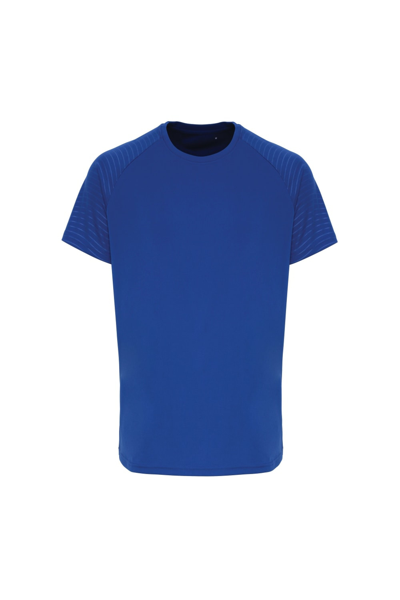 Shop Tridri Mens Embossed Sleeve T-shirt (royal Blue)