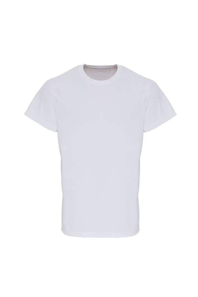 Shop Tridri Mens Embossed Sleeve T-shirt (white)