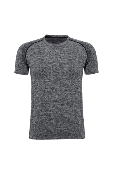 Shop Tridri Mens Seamless 3d Fit Multi Sport Performance Short Sleeve Top (charcoal) In Grey