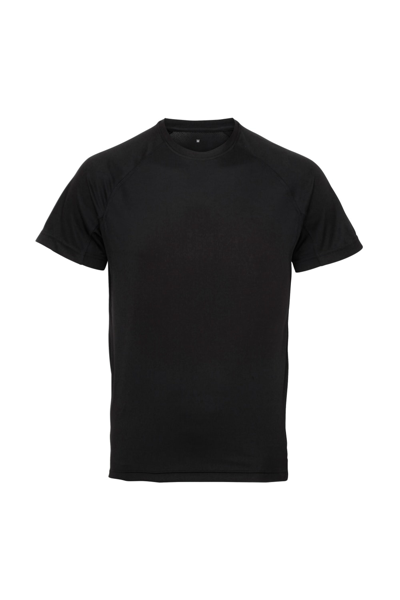 Shop Tridri Tri Dri Mens Panelled Short Sleeve T-shirt (black)