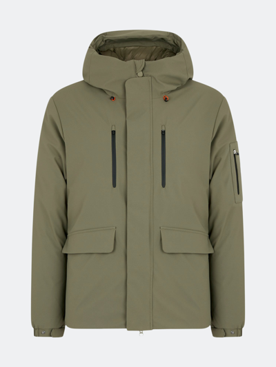 Men's Robin Short Parka With Convertible Hood In Green