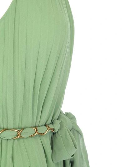 Shop Zimmermann Sunray Pleat Midi Dress In Green