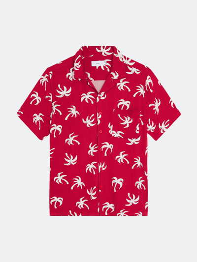 Shop Onia Vacation Geo Palms Shirt In Red