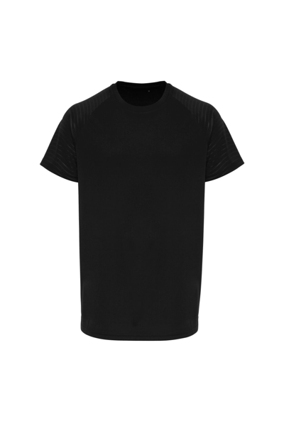 Shop Tridri Mens Embossed Sleeve T-shirt (black)