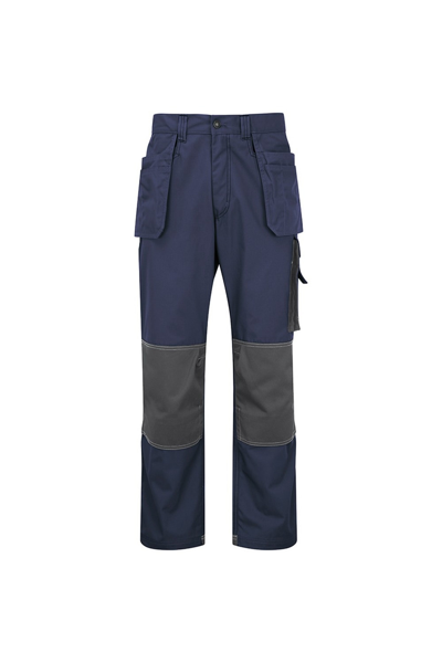 Shop Alexandra Mens Tungsten Holster Work Pants (navy/grey) In Blue