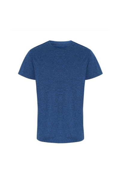 Shop Tridri Tri Dri Mens Short Sleeve Lightweight Fitness T-shirt (teal/ Black Melange) In Blue