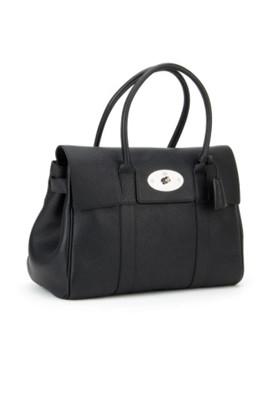 Shop Mulberry Bayswater Small Bag In Black Nickel