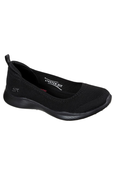 Shop Skechers Womens/ladies Microburst 2.0 Be Iconic Wide Shoes (black)