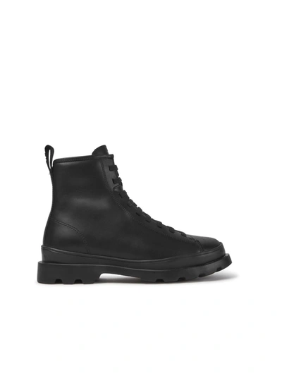 Shop Camper Women Brutus Leather Lace Up Boot In Black