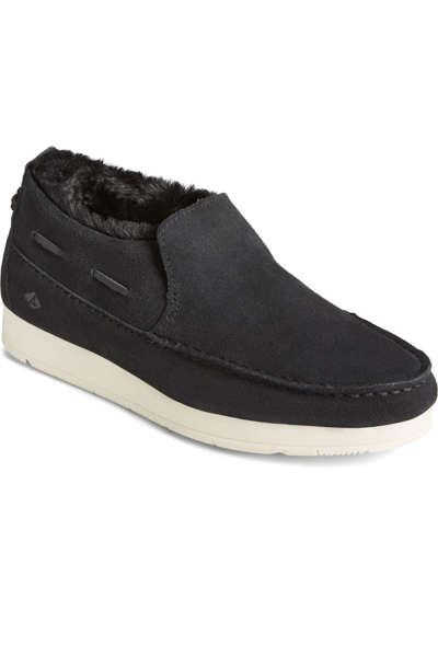 Shop Sperry Womens/ladies Moc Sider Basic Core Suede Casual Shoes (black)