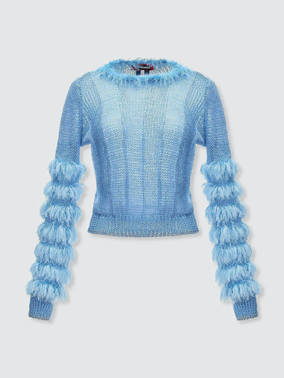 Shop Andreeva Blue Swan Handmade Knit Sweater