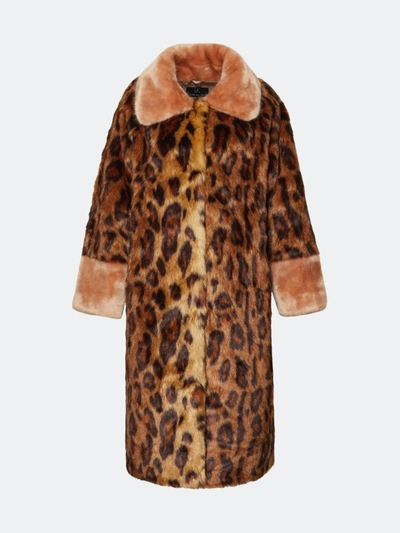 Shop Unreal Fur Orient Express Coat In Brown