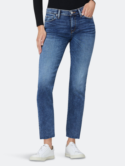 Shop Hudson Jeans Nico Mid-rise Straight Ankle Jean In Blue