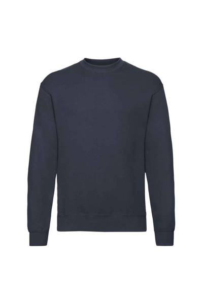 Shop Fruit Of The Loom Unisex Adult Classic Drop Shoulder Sweatshirt (deep Navy) In Blue