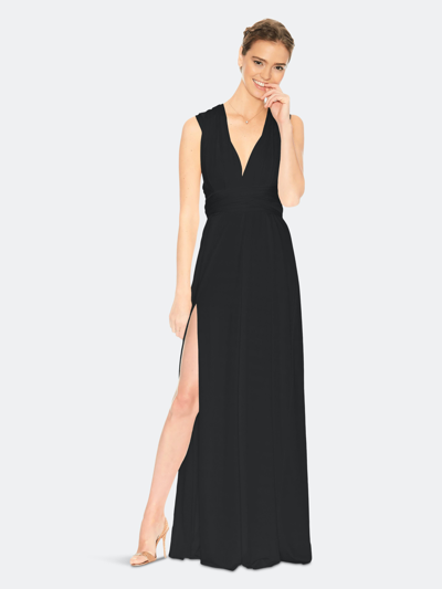 Shop Twobirds Convertible Slit Dress Black